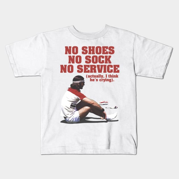 No Shoes, No Sock, No Service ● The Baumer Kids T-Shirt by darklordpug